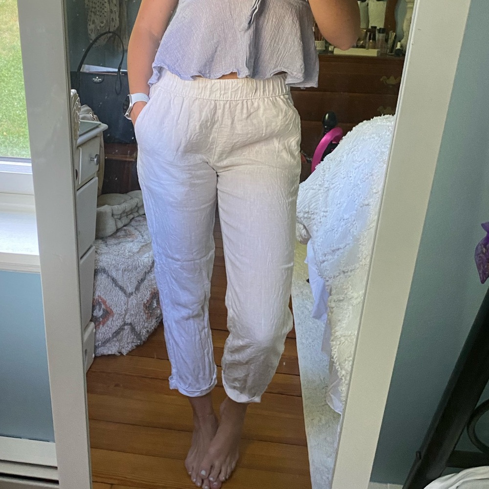 White Linen Pants